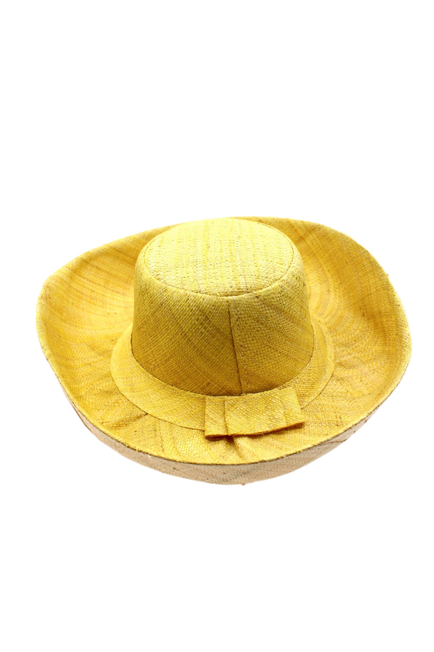 5" & 7" Wide Brim Two Tone Packable Straw Sun Hats