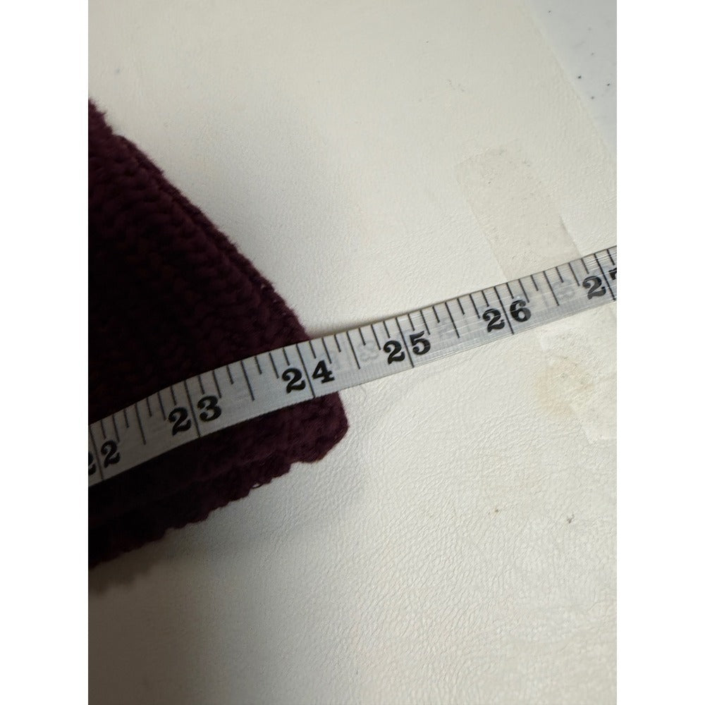 Free People Bell Sleeve Chunky Knit V-Neck Sweater Burgundy Maroon Sz S
