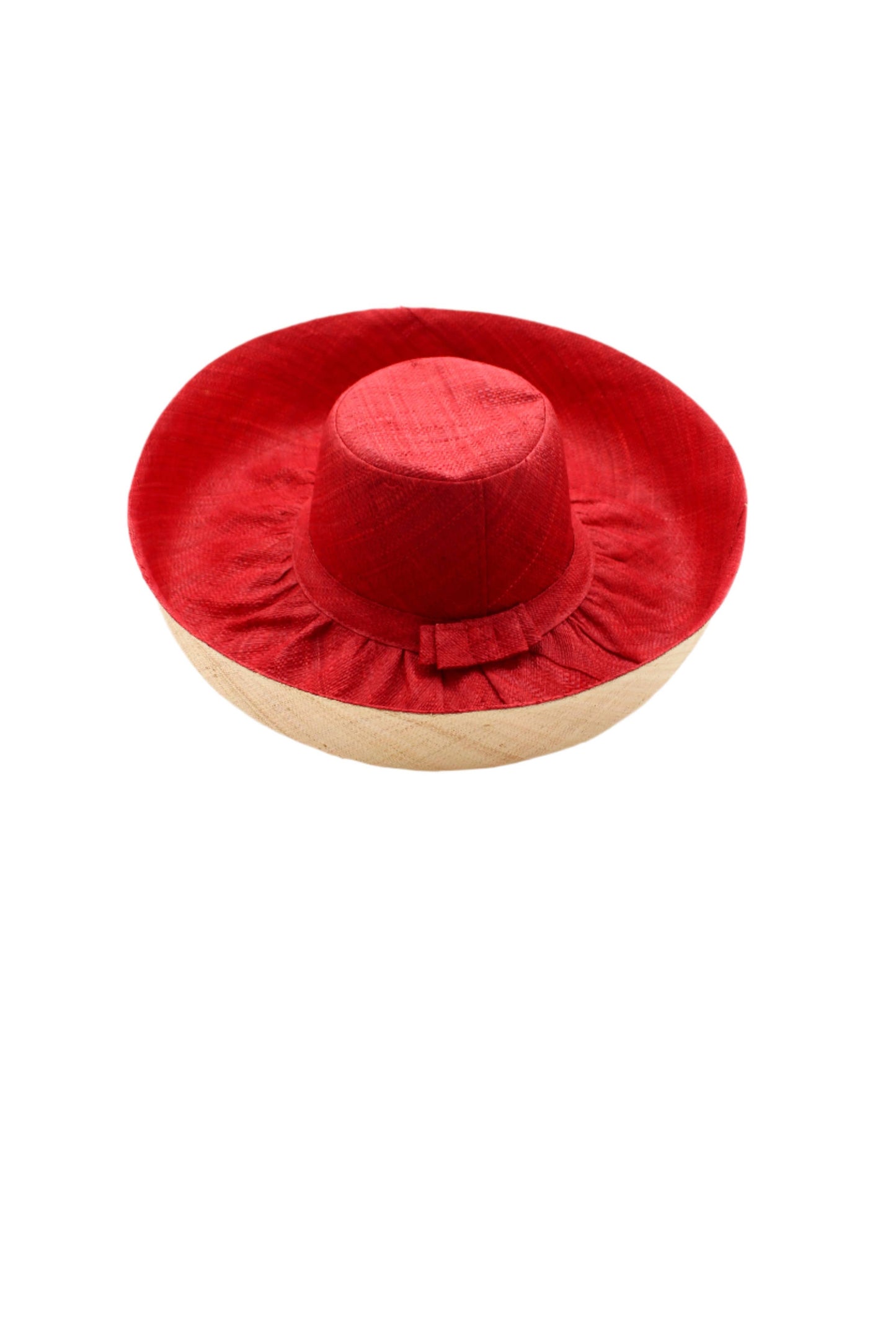 5" & 7" Wide Brim Two Tone Packable Straw Sun Hats