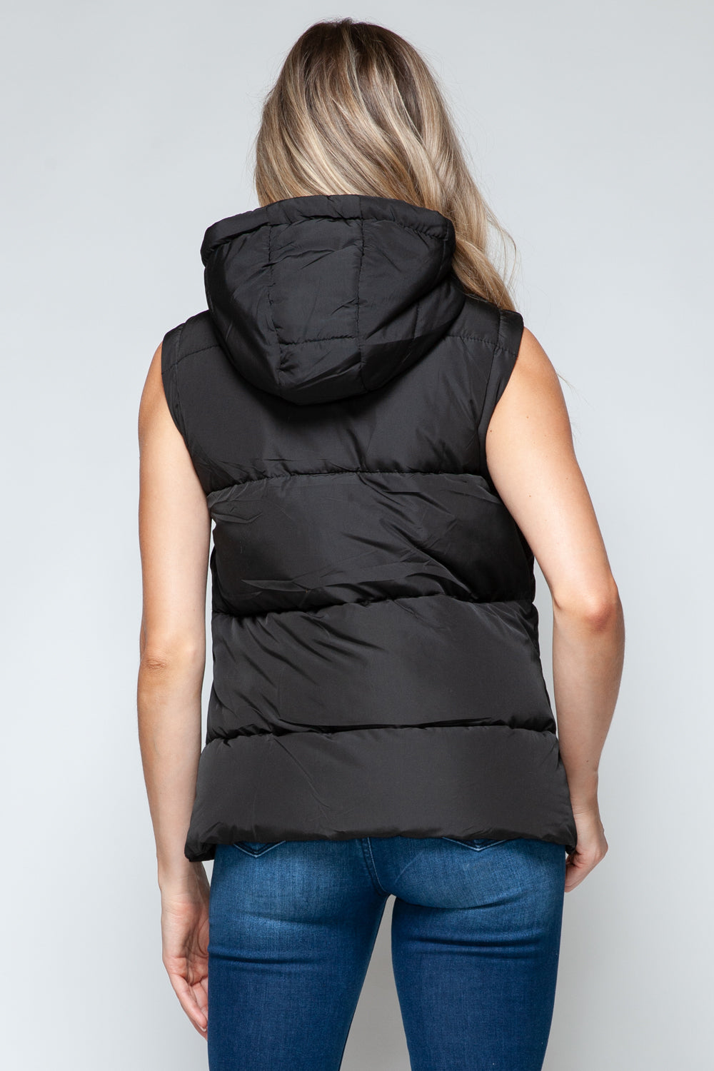 Snap and Zip Hooded Vest