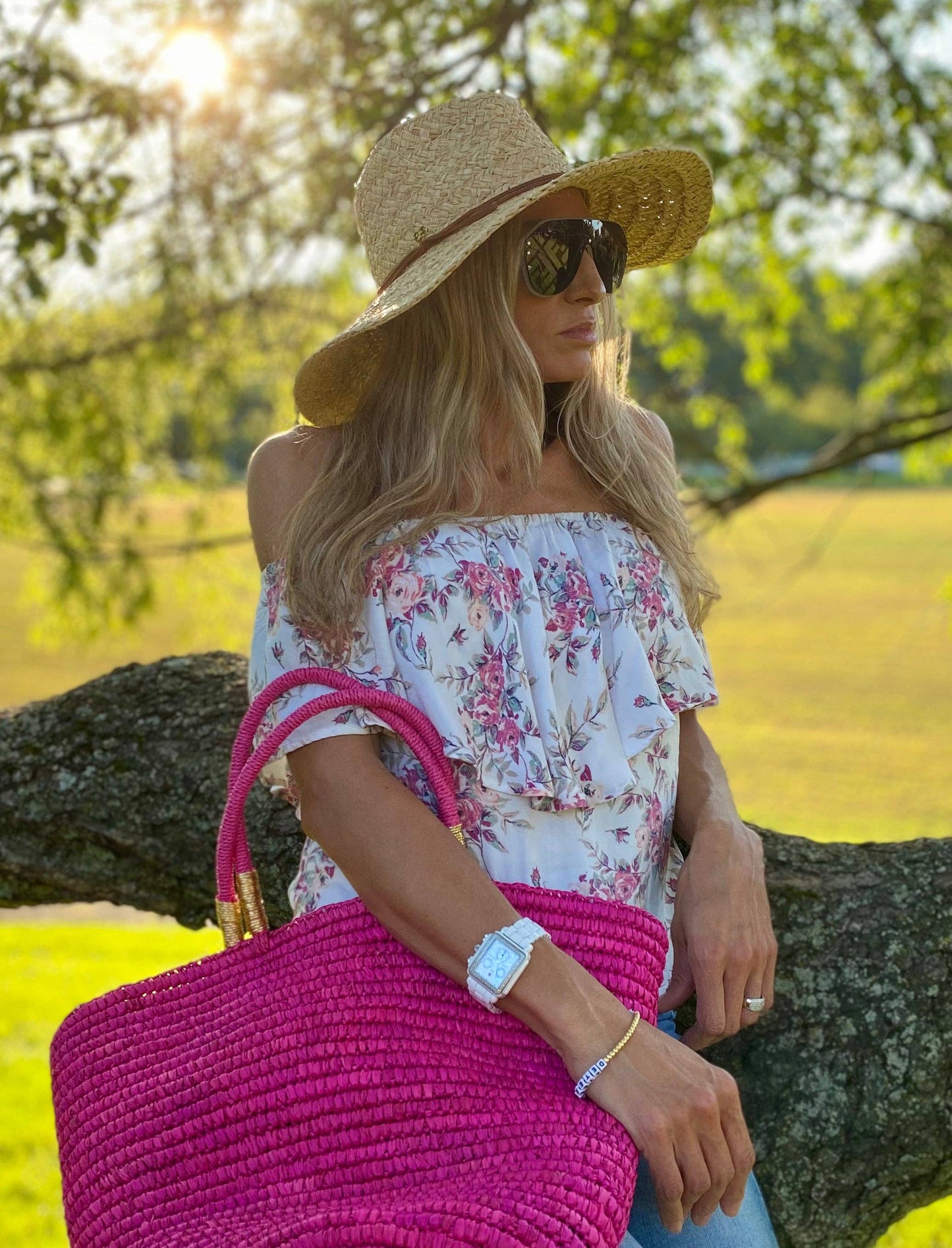 The Cora Tote Bag in Berry