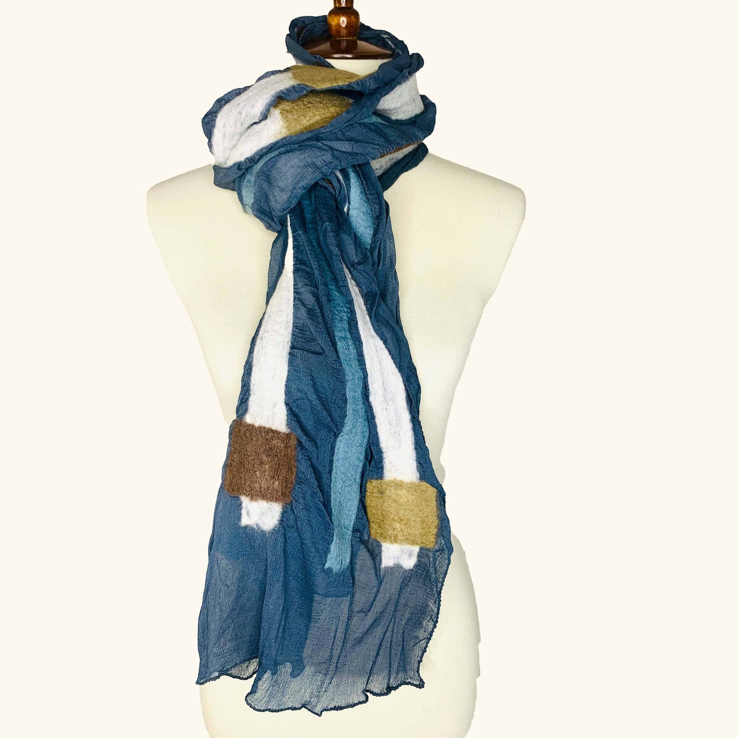 Squares & Stripes - Blue/Gray Scarf