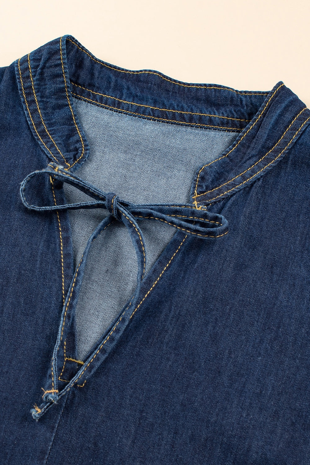 Mary Jane Tiered Denim Dress