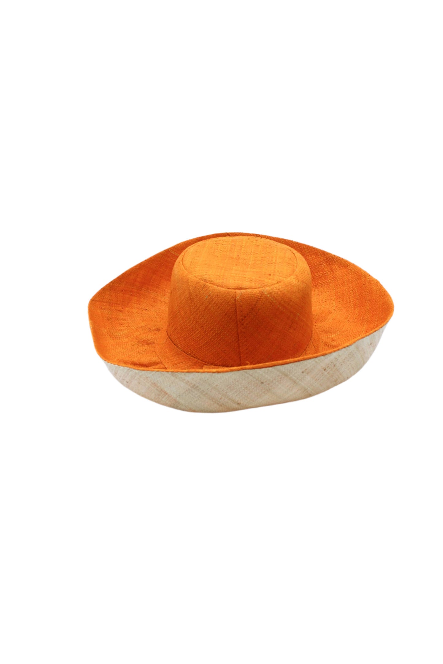 5" & 7" Wide Brim Two Tone Packable Straw Sun Hats