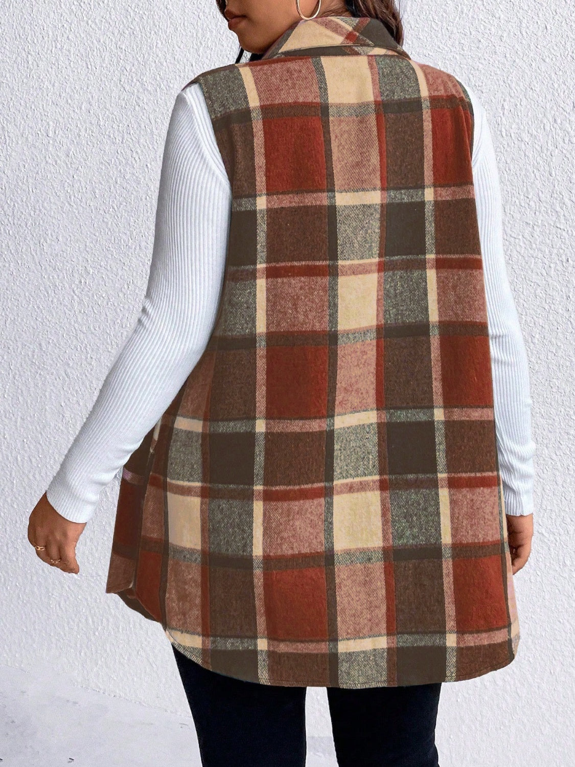 Plus Size Vest Coat
