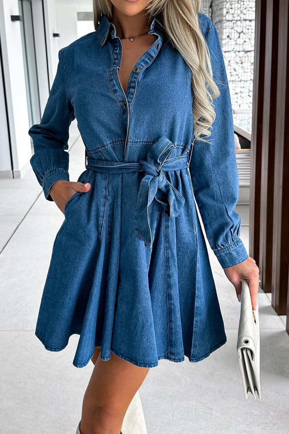 Charlene Denim Mini Dress