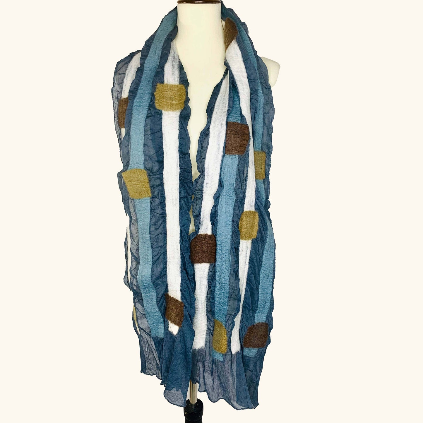 Squares & Stripes - Blue/Gray Scarf