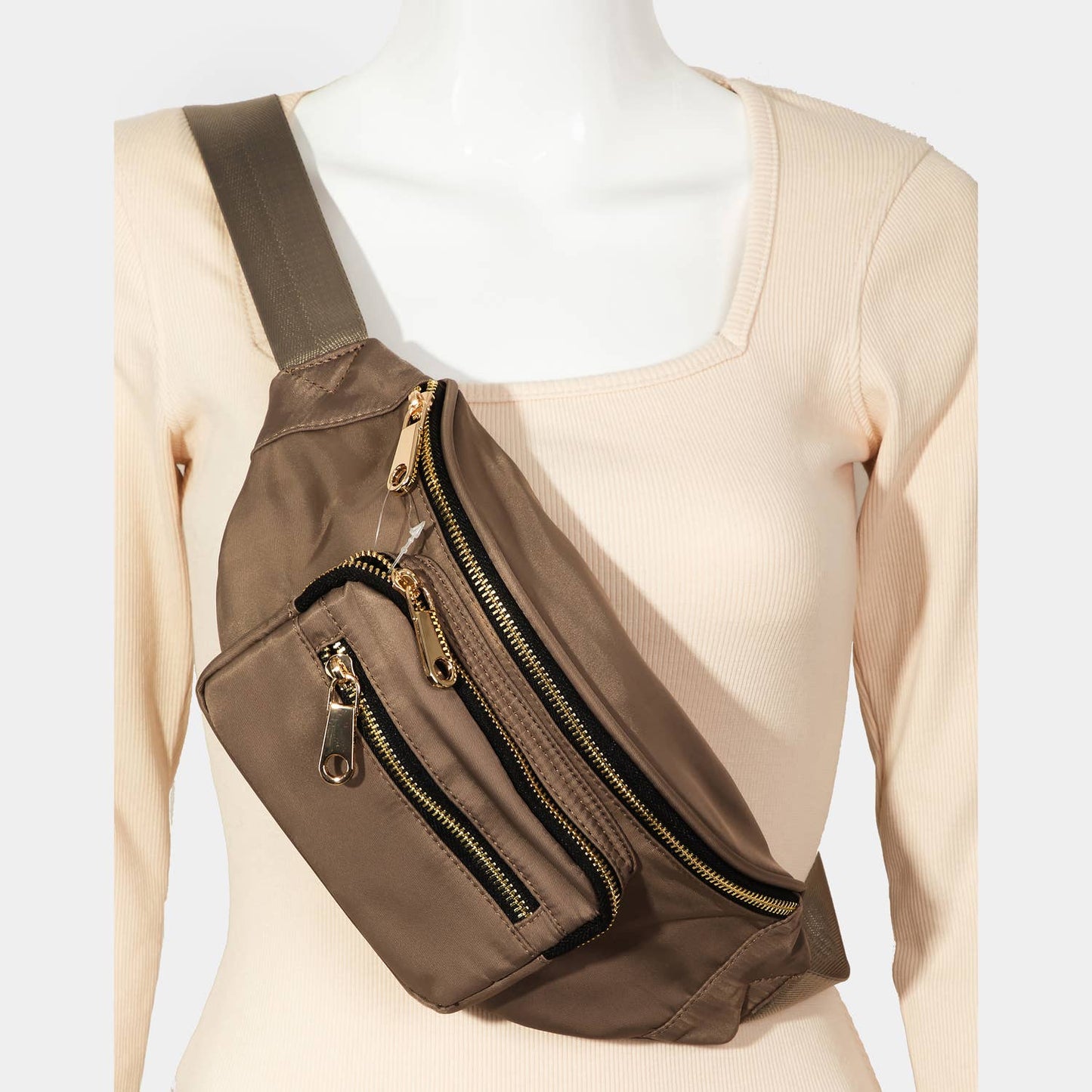 Triple Pocket Nylon Fanny Pack
