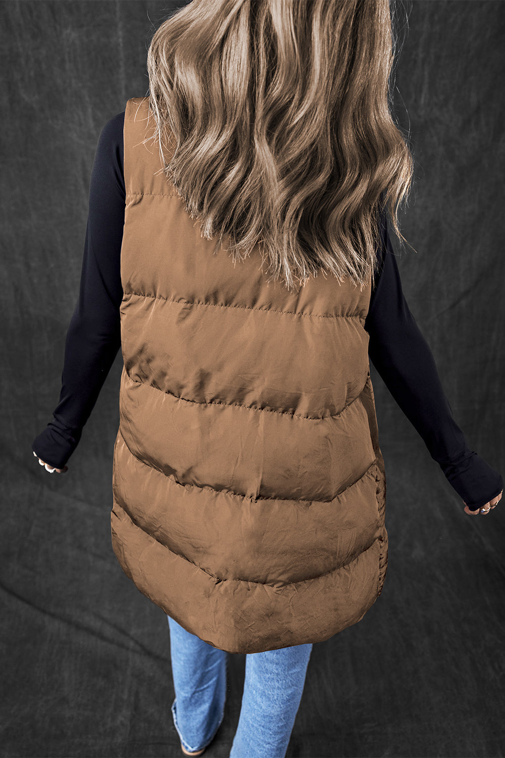 Black WindproofPuffer Vest