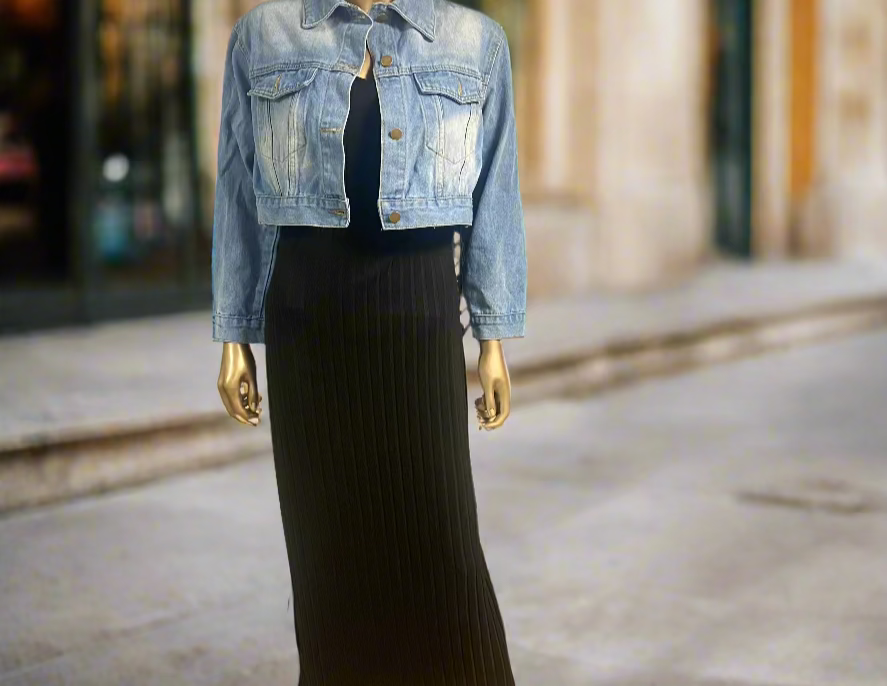 Bella Macrame Denim Jacket