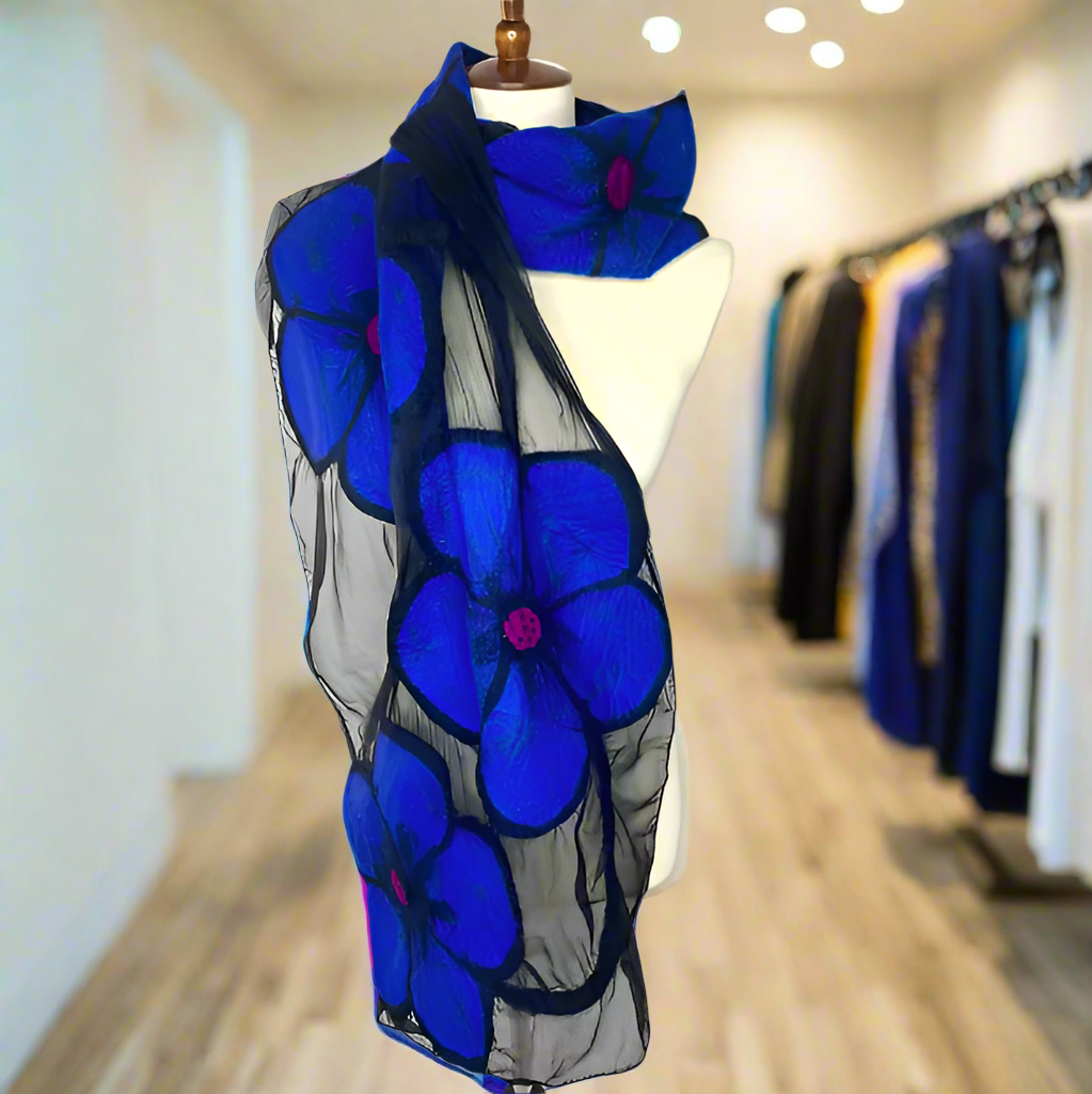 Midnight Flower Scarf