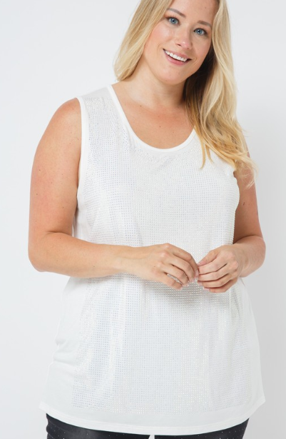 Plus Size Rhinestone Top