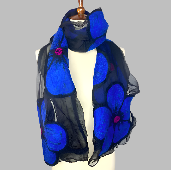 Midnight Flower Scarf
