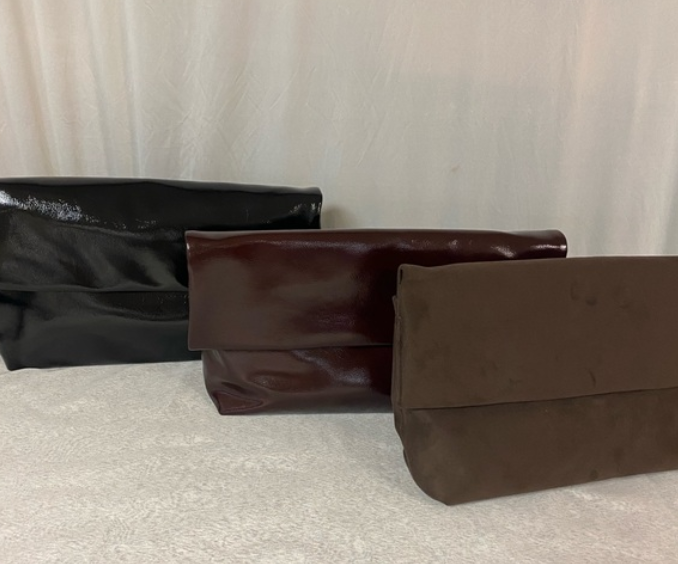 Billini Black Patent Clutch