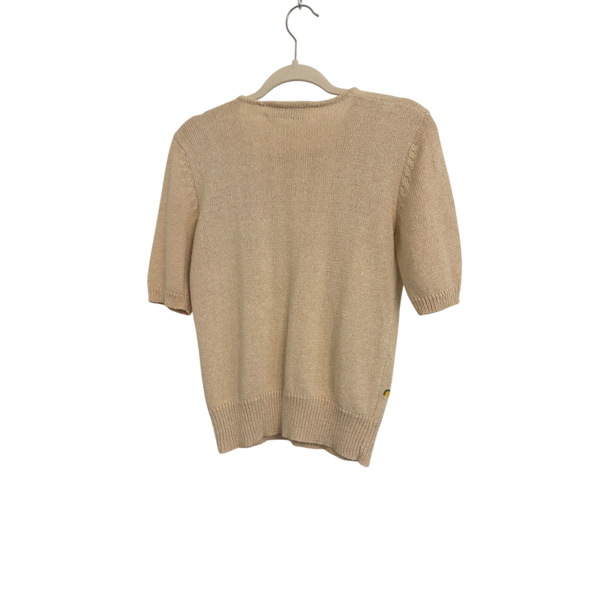 Vintage Evan-Picone Floral Embroidered Short Sleeve Sweater