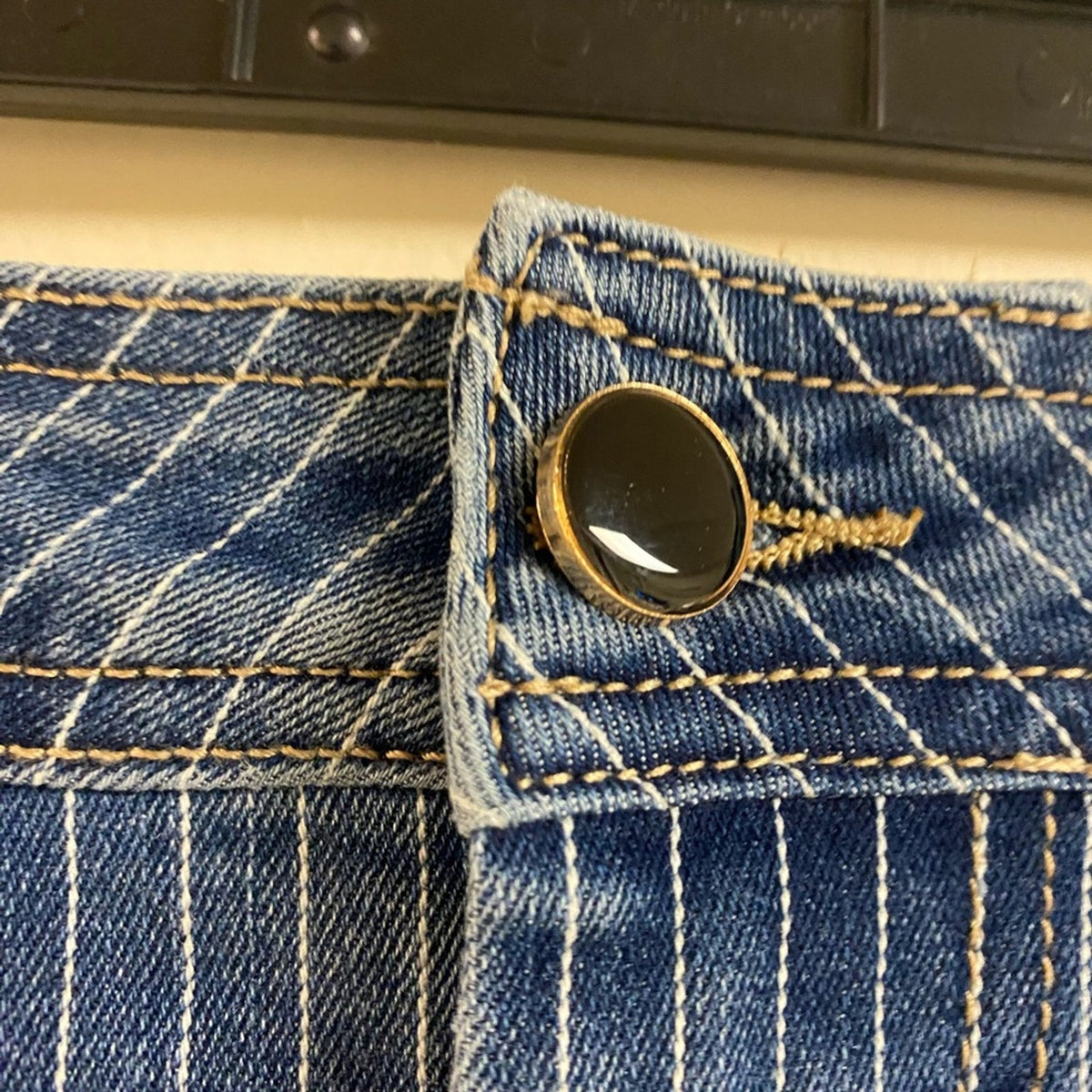 NWOT Avec Les Filles Women's Denim Front-Slit Maxi Skirt - Size (10)