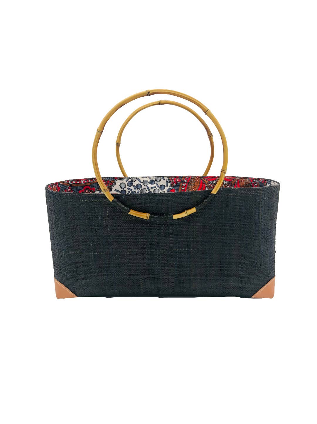 Bebe Straw Handbag with Bamboo Handles