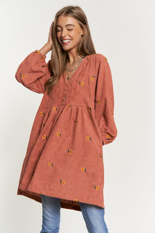 Corduroy Mini Dress