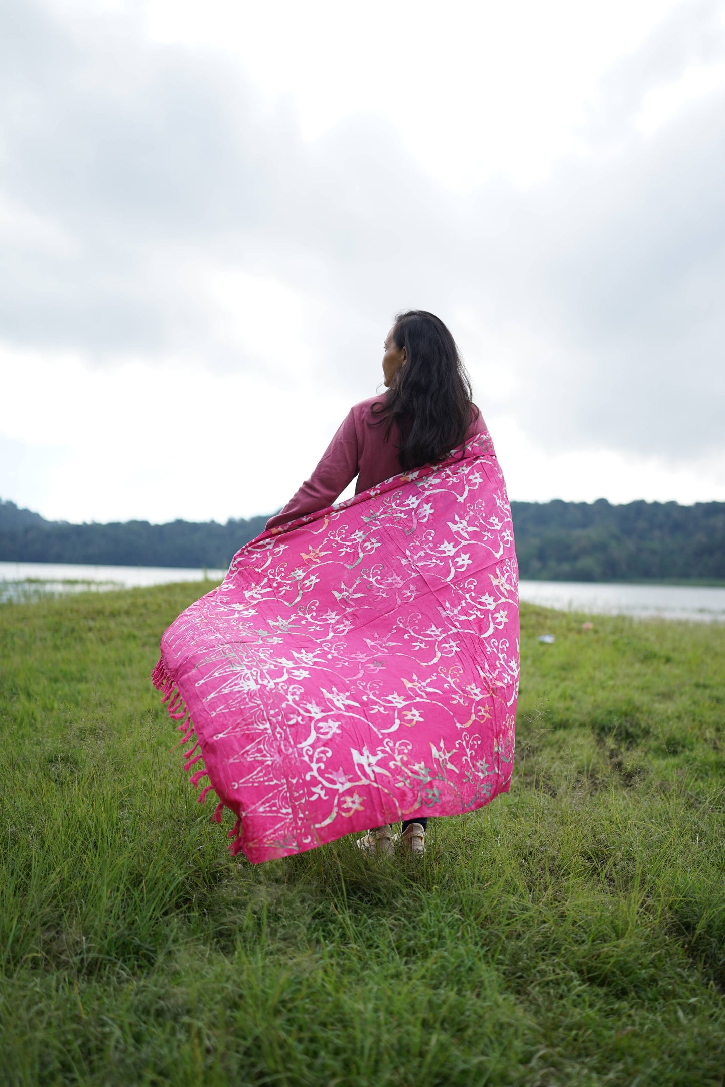 Bali Floral Pink Sarong