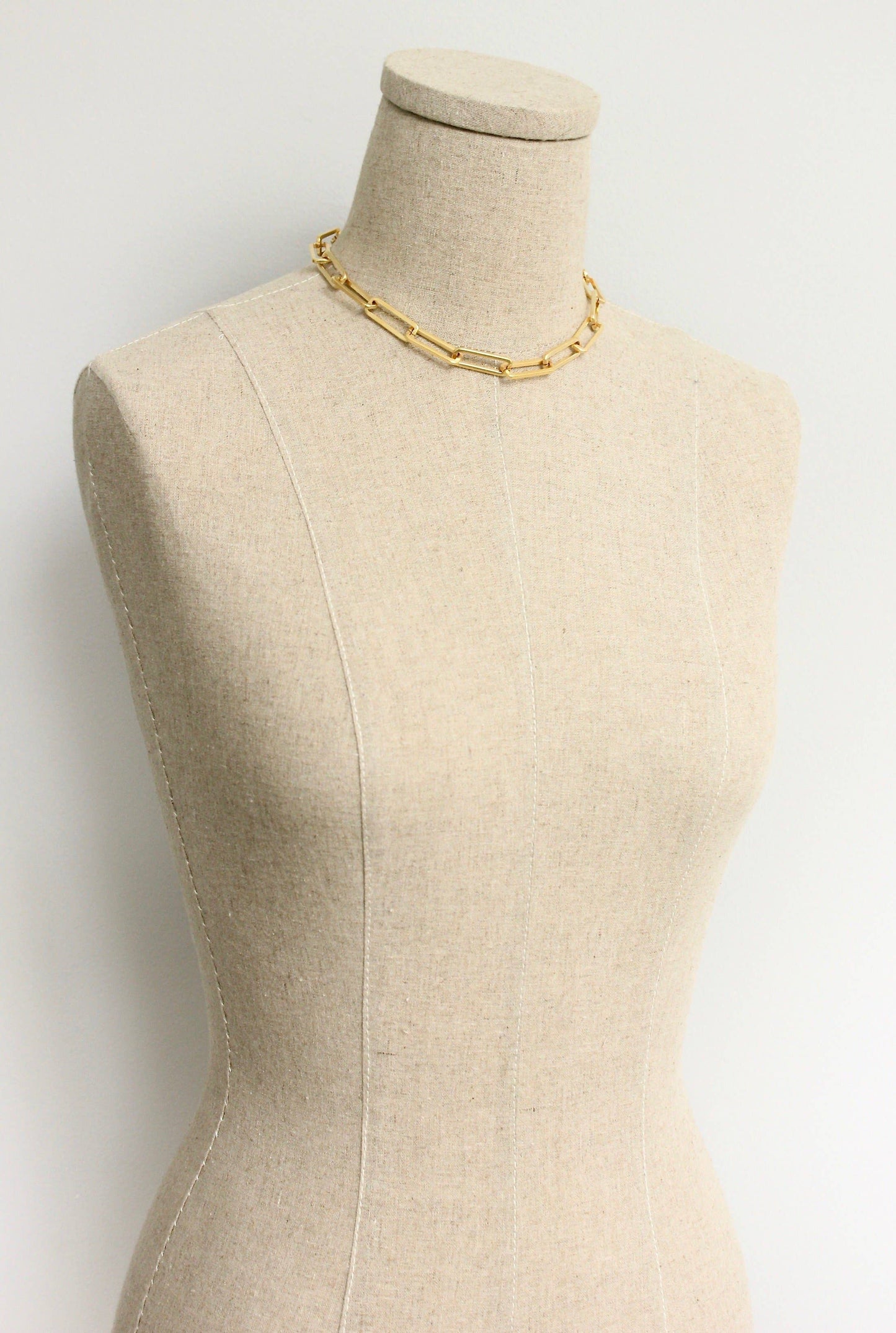 Gold Paperclip Chain Necklace