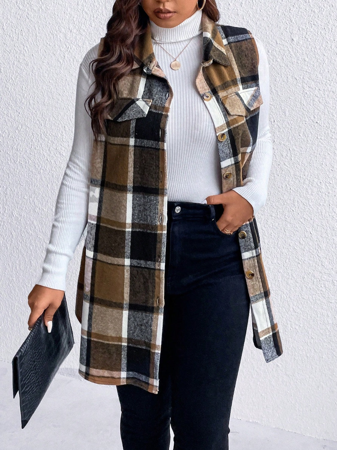 Plus Size Vest Coat