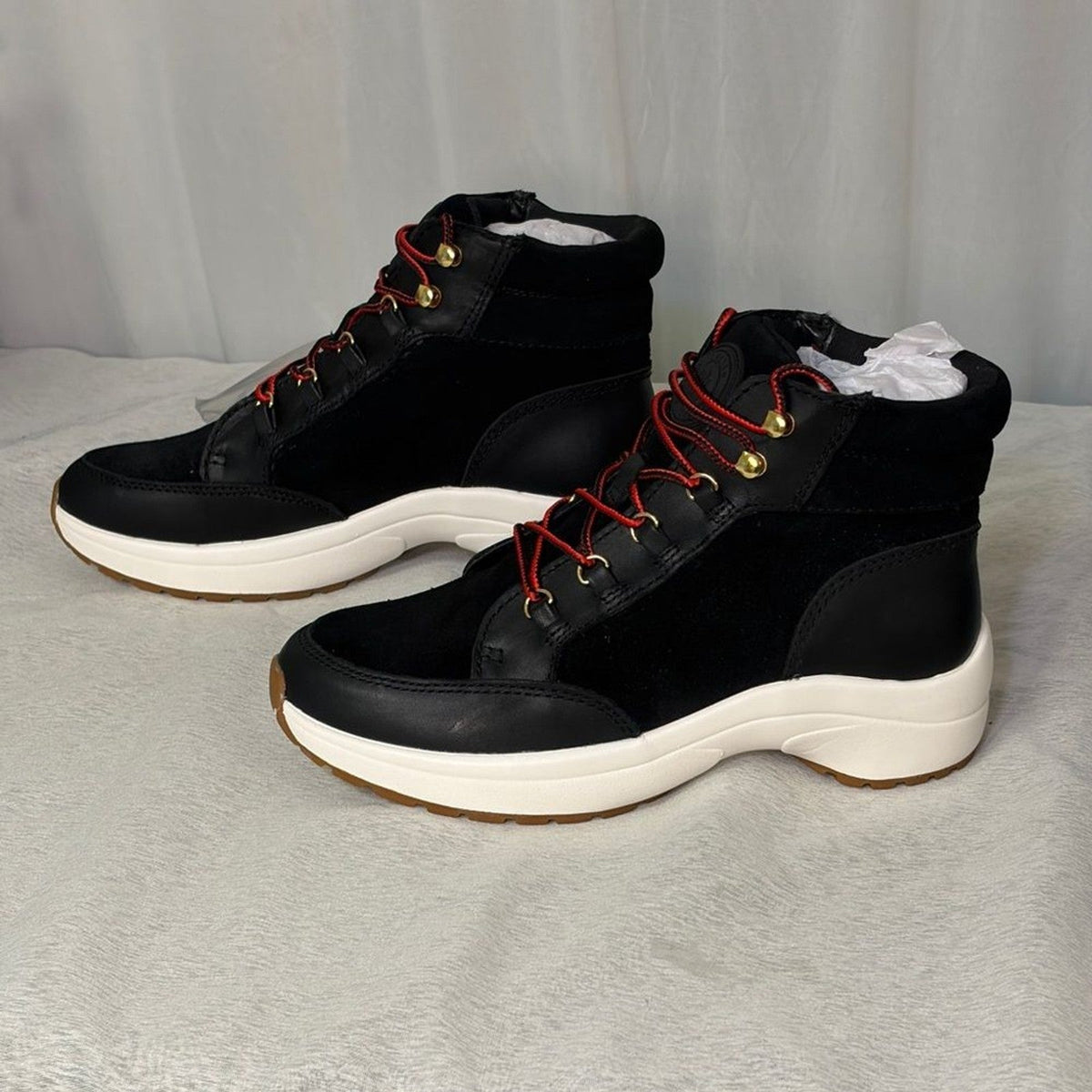 NIB Lauren by Ralph Lauren Black Rylee Hiker Sneakers - Size 6.5M