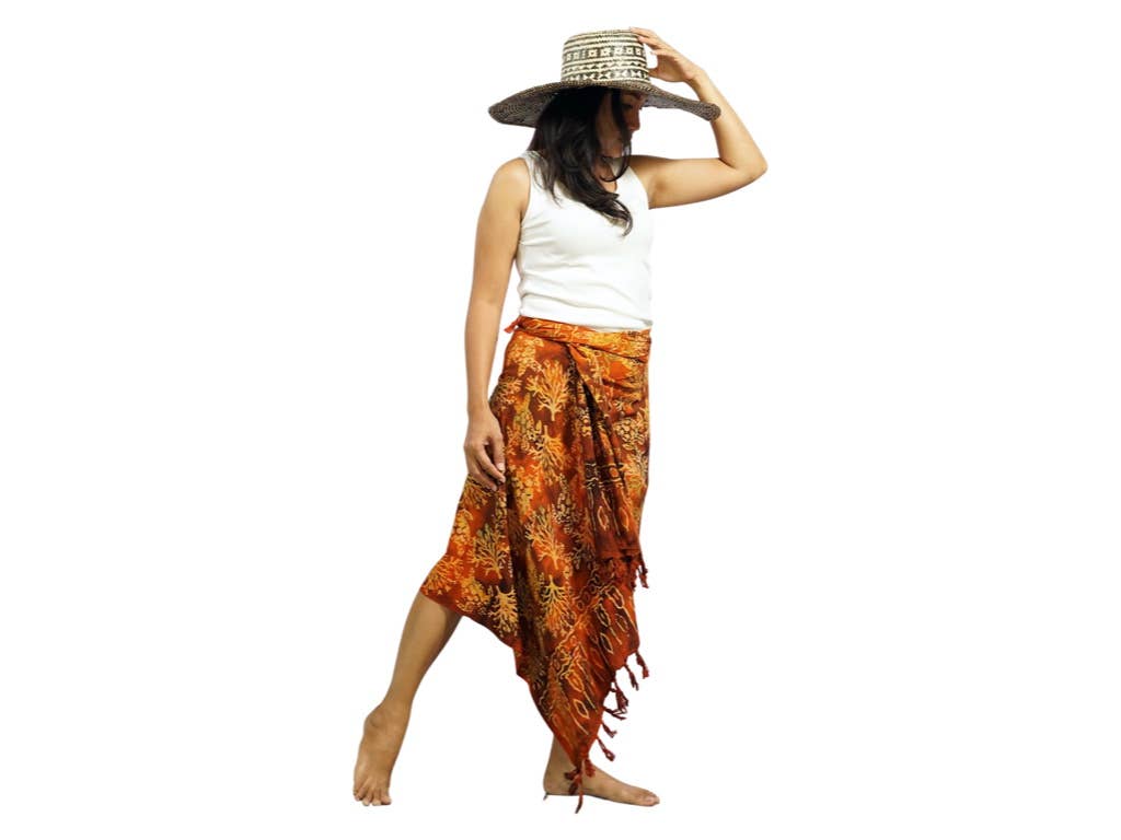 Bali Sea Orange  Sarong