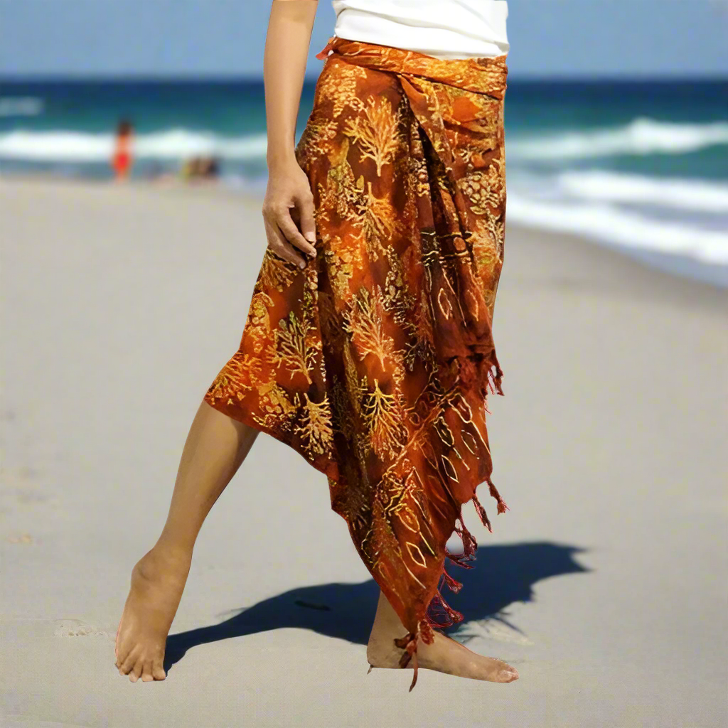 Bali Sea Orange  Sarong