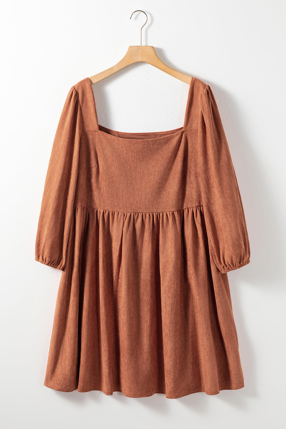 Chestnut Plus Size Suede  Dress