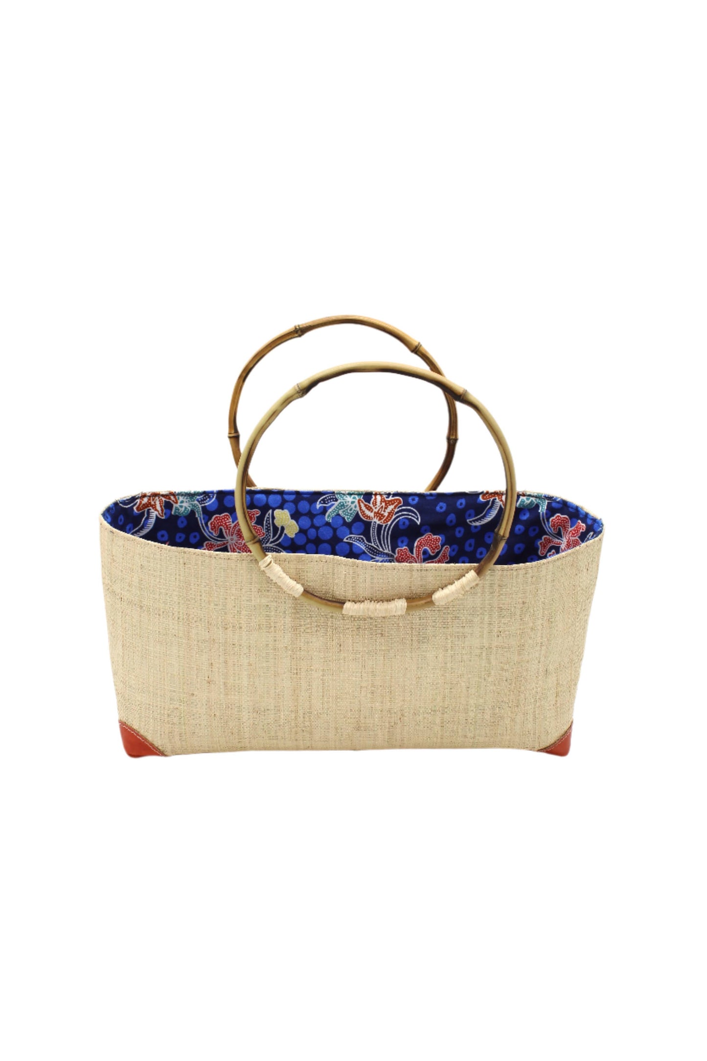 Bebe Straw Handbag with Bamboo Handles