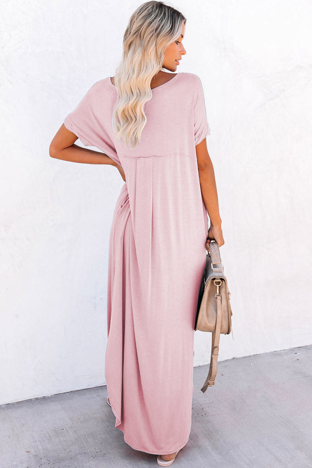 Black V Neck Loungewear Maxi Dress