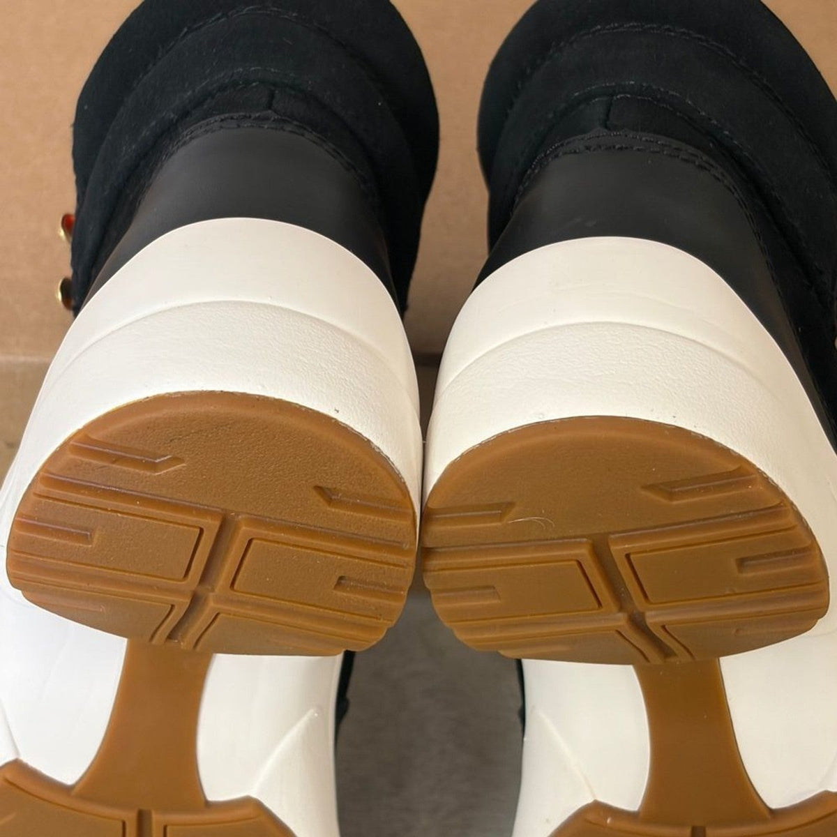 NIB Lauren by Ralph Lauren Black Rylee Hiker Sneakers - Size 6.5M