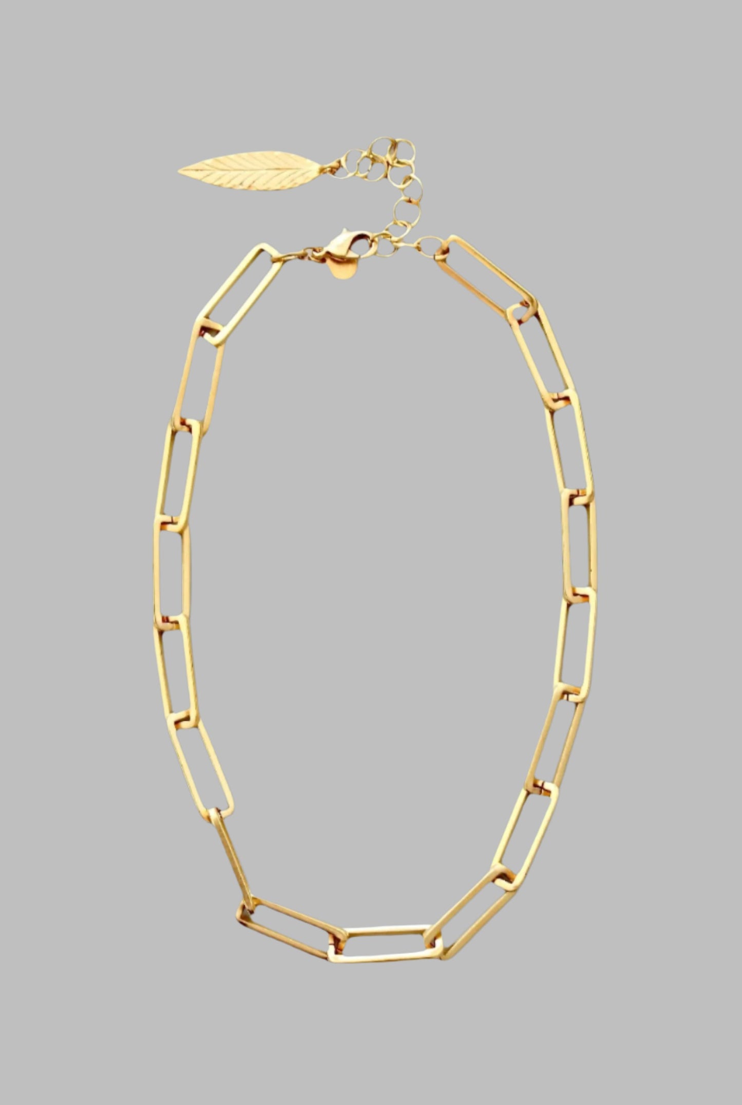 Gold Paperclip Chain Necklace