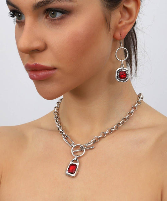 Red Crystal Stone Set