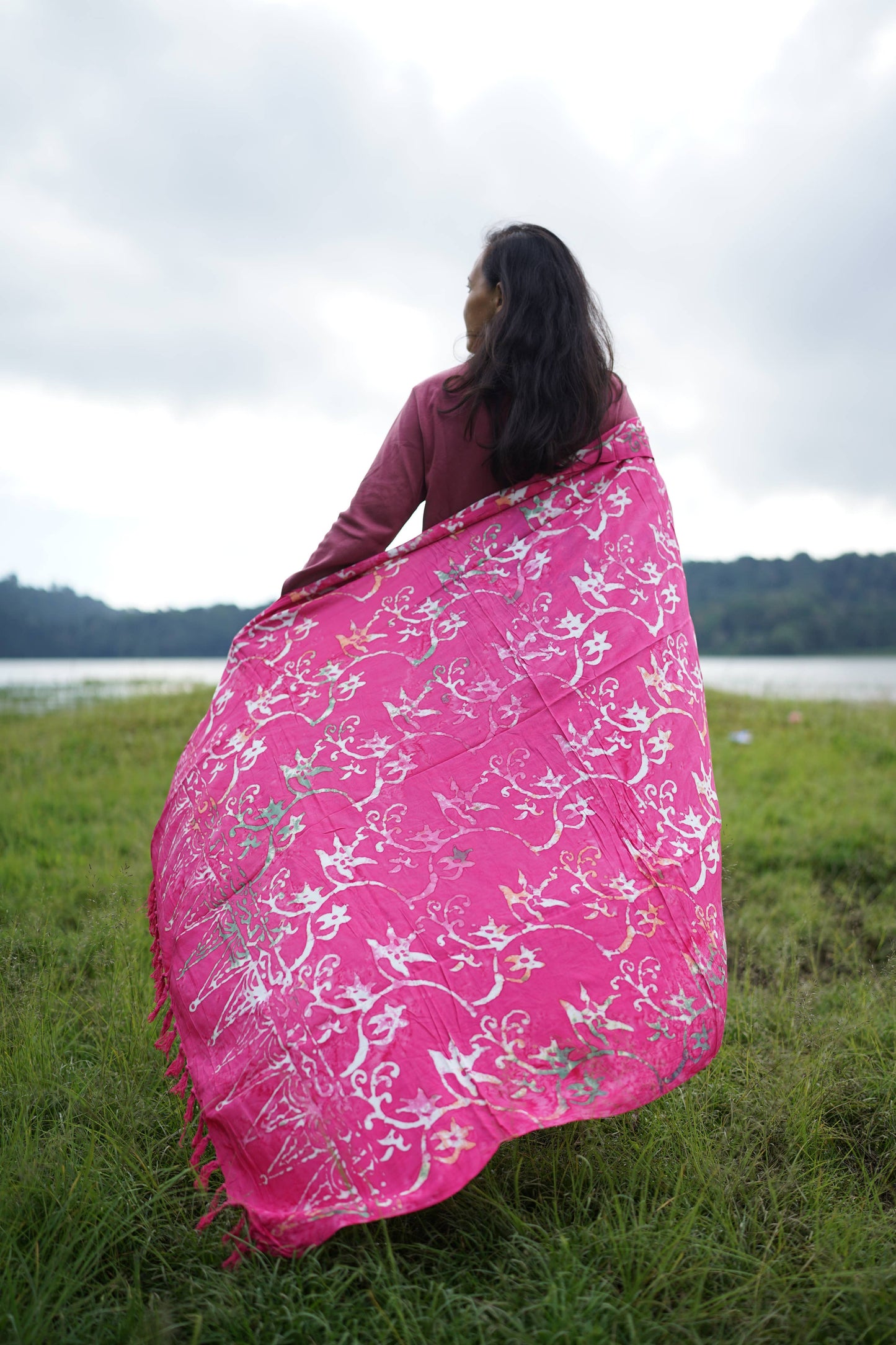 Bali Floral Pink Sarong