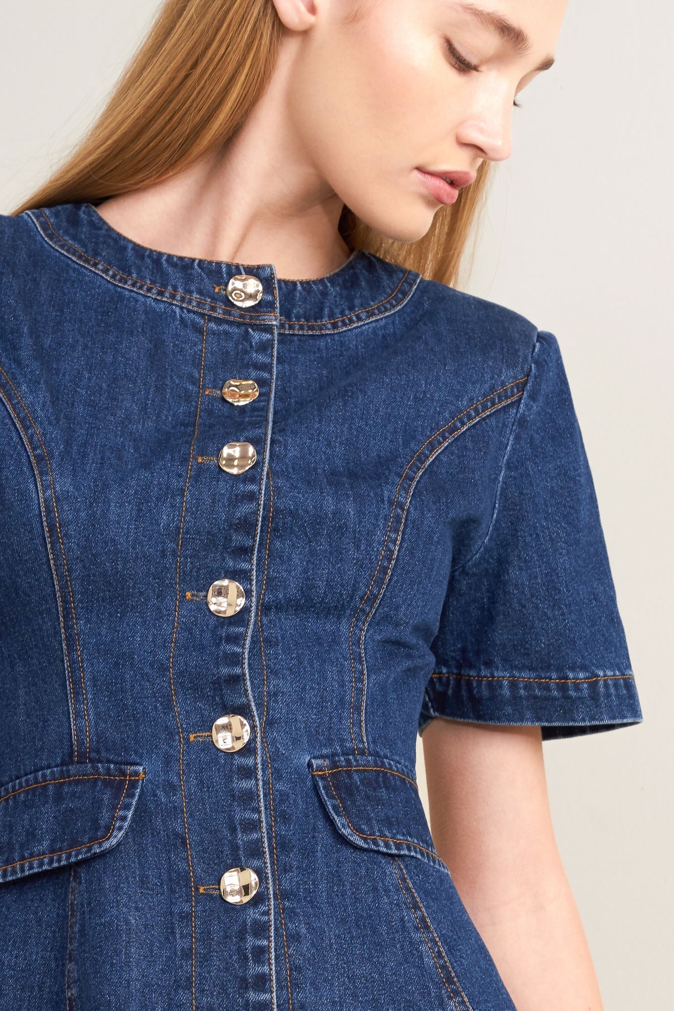 FOREVER STYLISH DENIM TOP