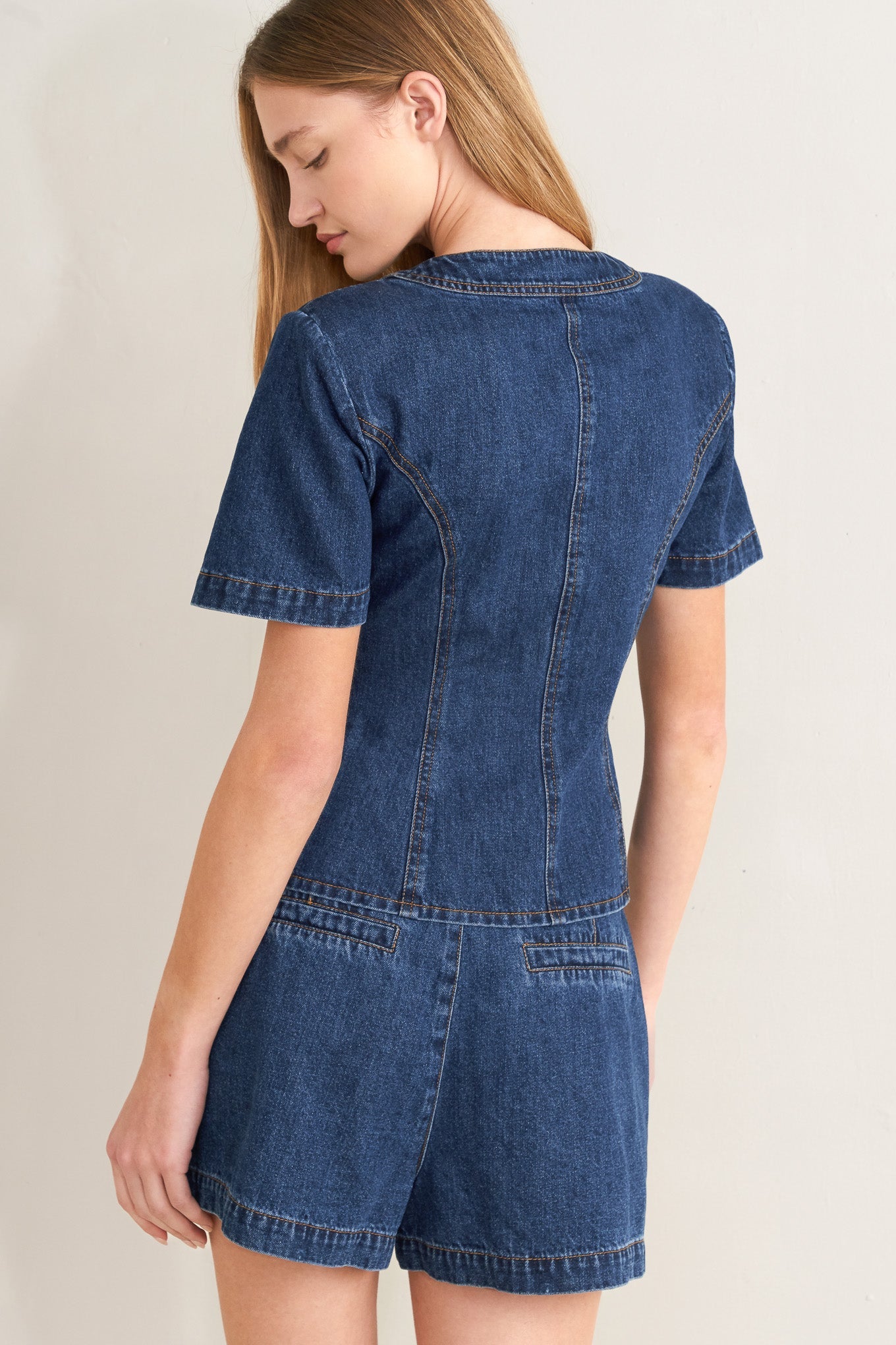 FOREVER STYLISH DENIM TOP
