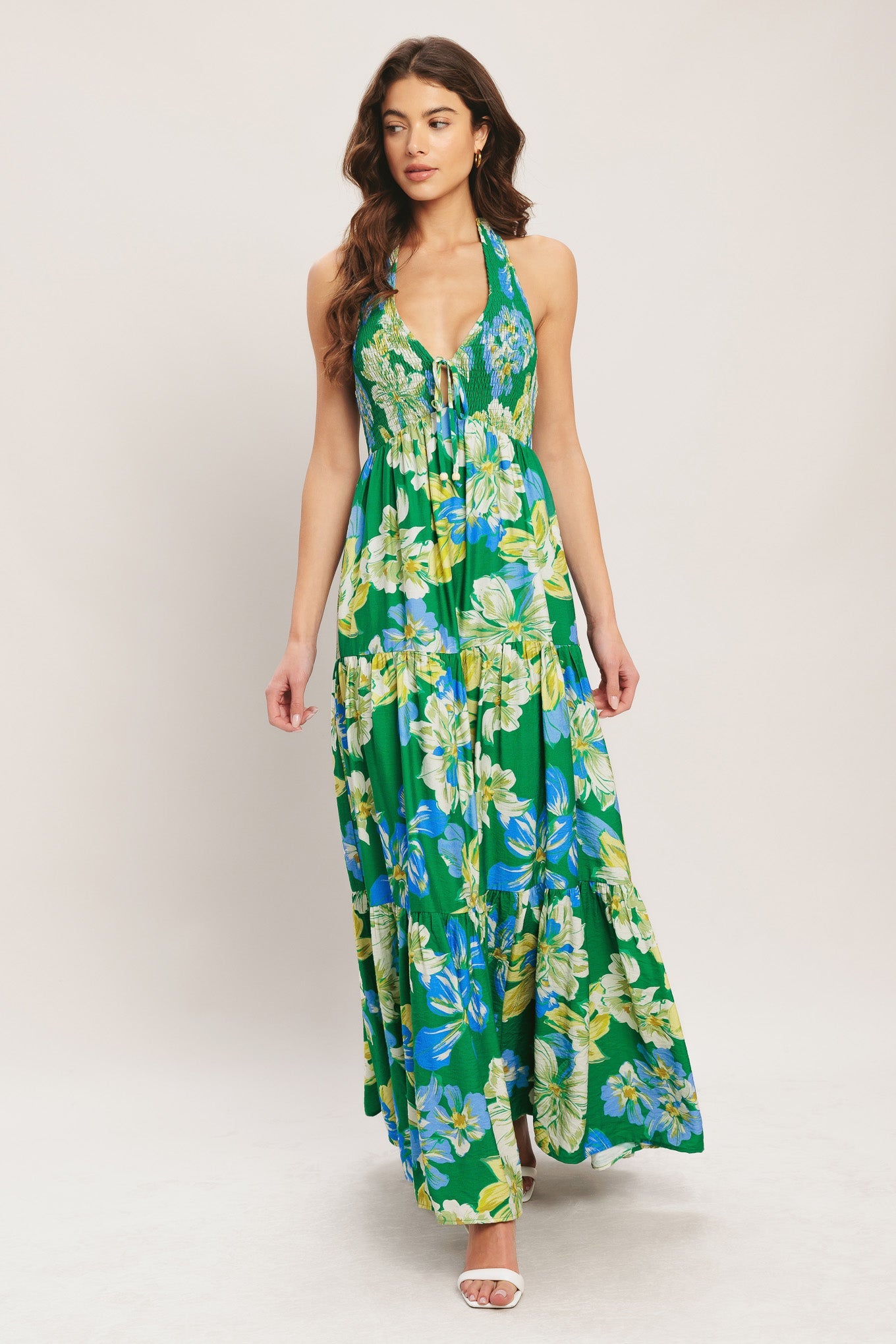 PALM SHORE BLOOM WOVEN MAXI DRESS