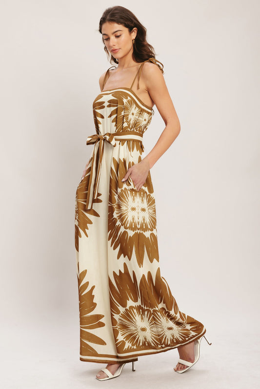 DESERT SUNBURST WOVEN JUMPSUIT