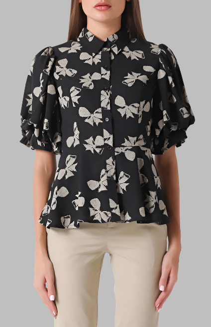 Peplum Hem Blouse