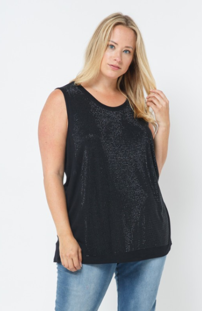 Plus Size Rhinestone Top