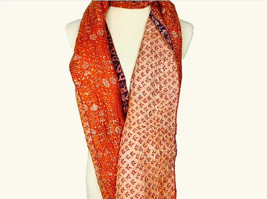 Reversible Orange Sari