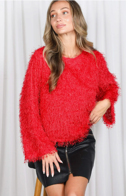 Festive and Fluffy Sweater