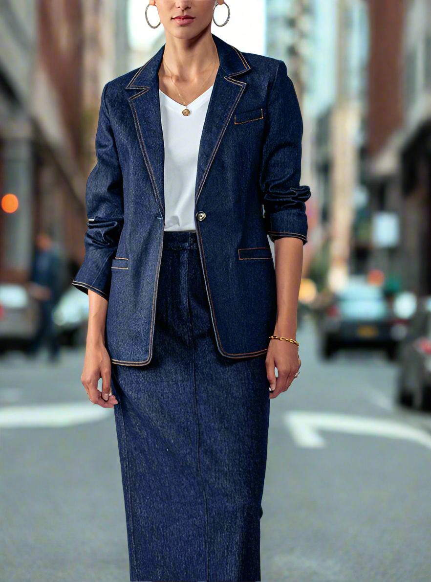 Stitch Denim Blazer