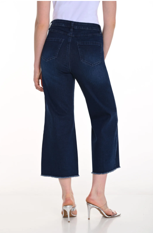 Frank Lyman Wide Crop Denim Jeans