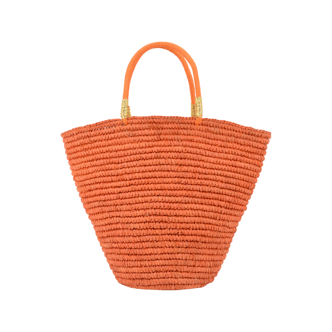 The Cora Tote Bag in Tangerine