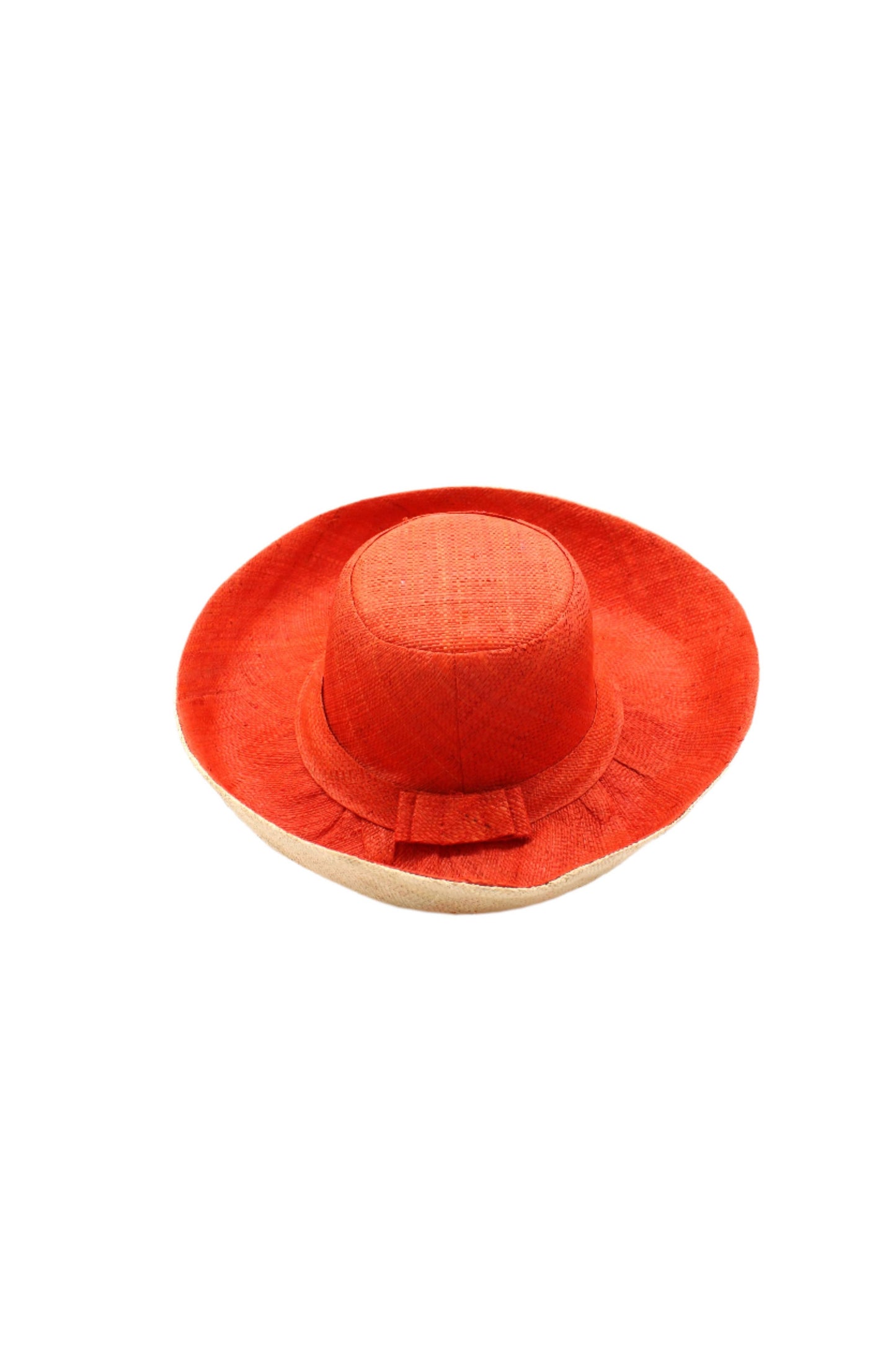 5" & 7" Wide Brim Two Tone Packable Straw Sun Hats