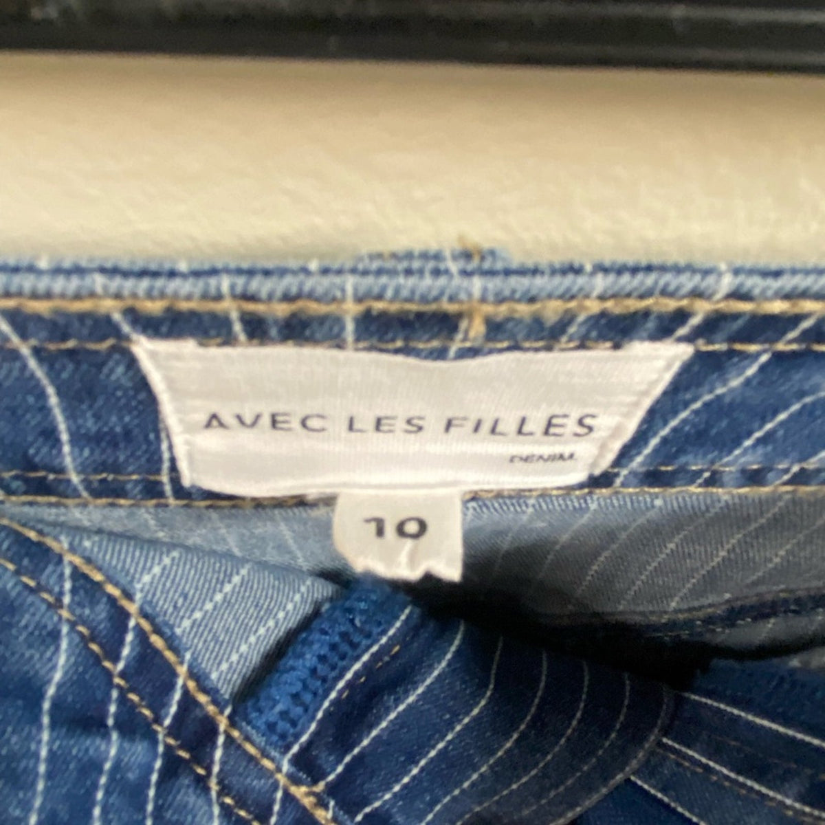 NWOT Avec Les Filles Women's Denim Front-Slit Maxi Skirt - Size (10)