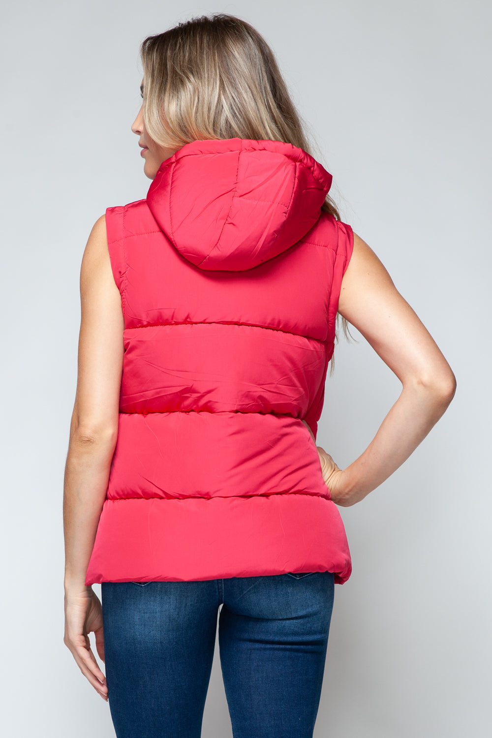 Snap and Zip Hooded Vest