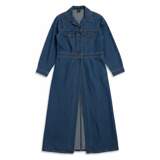 Vintage 90s Starwear 100% cotton denim maxi duster